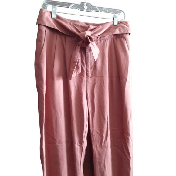 Cartonnier Anthropologie Cuff Pants Pleated Tie Front Rust High Waisted 6 - Picture 15 of 16